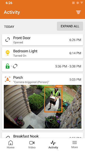 Alarm.com screenshot