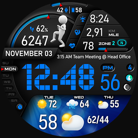 PER23 Digital Watch Face screenshot