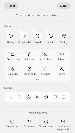 Samsung Browser screenshot