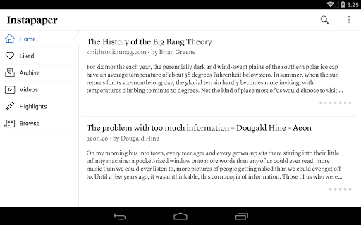 Instapaper screenshot