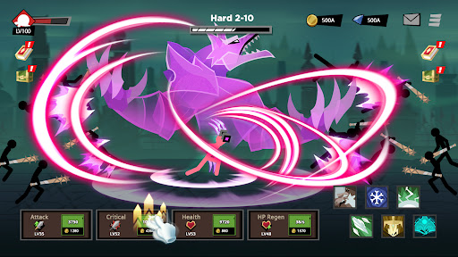 Stickman vs Monster: Idle RPG screenshot