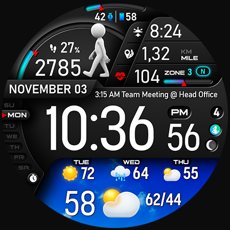 PER23 Digital Watch Face screenshot