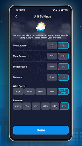 9Weather: Weather forecast screenshot