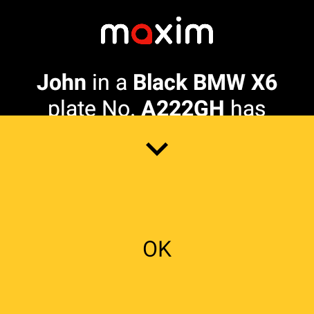 maxim — order a taxi & food screenshot