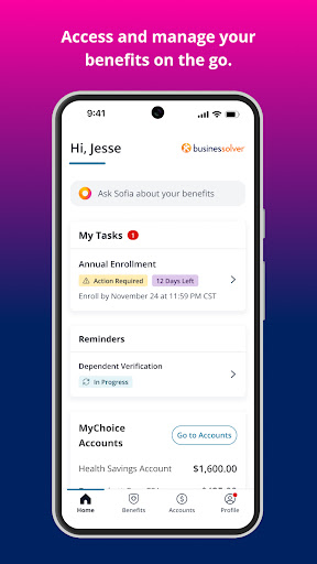 MyChoice Benefits screenshot