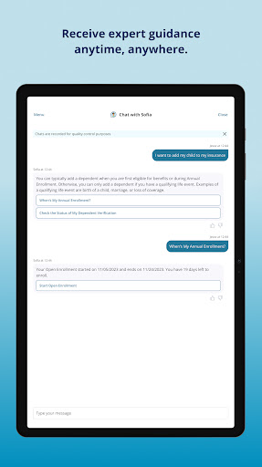 MyChoice Benefits screenshot