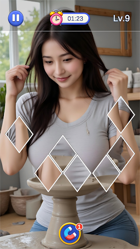 Heartstring Puzzle-Girl Jigsaw screenshot