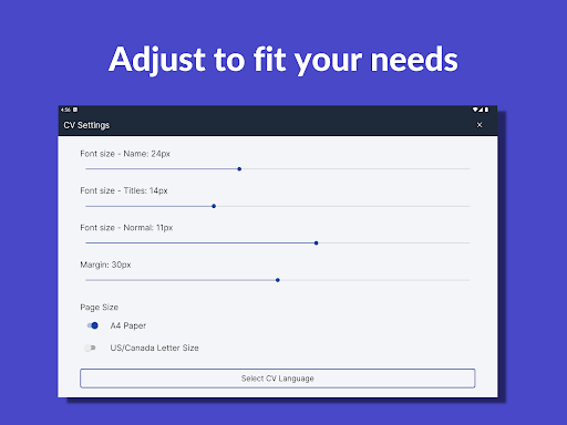 Resume Builder - CV Engineer screenshot