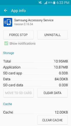 Samsung Accessory Service screenshot