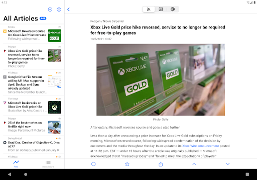 Fluent Reader Lite - RSS Clien screenshot