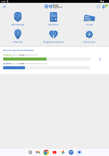 BCBSM screenshot