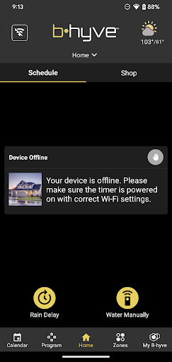 B-hyve screenshot