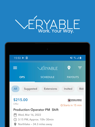 Veryable: Work. Next Day Pay screenshot
