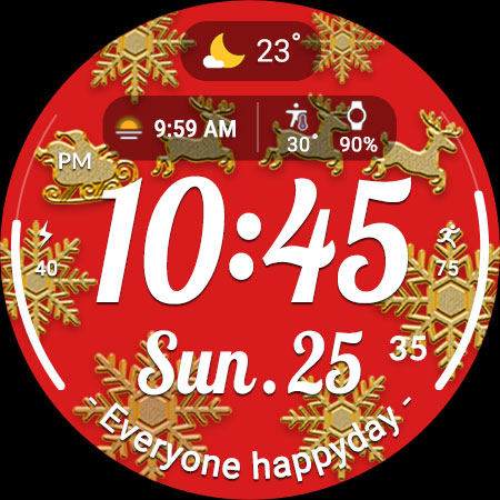 ACRO Happy Christmas Watchface screenshot