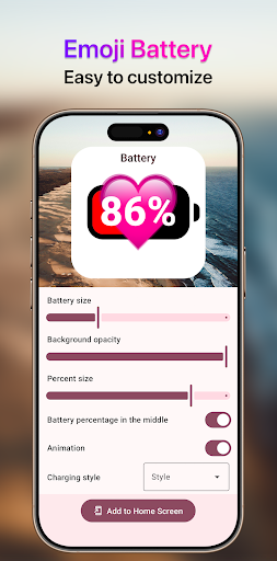 Emoji Battery Widget screenshot
