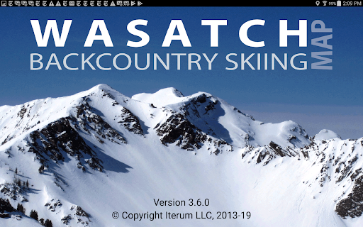 Wasatch Backcountry Skiing Map screenshot