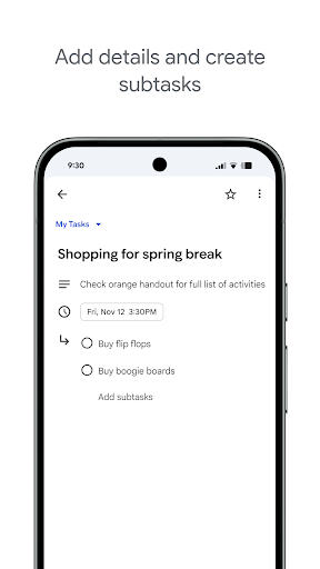 Google Tasks screenshot