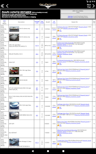 Car-Part.com Used Auto Parts screenshot