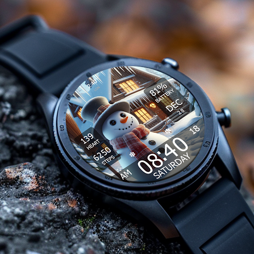 Key WF55 Snowman Watch Face screenshot