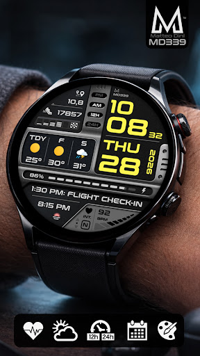 MD339 Digital watch face screenshot