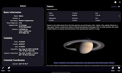 SkySafari 7 Pro screenshot