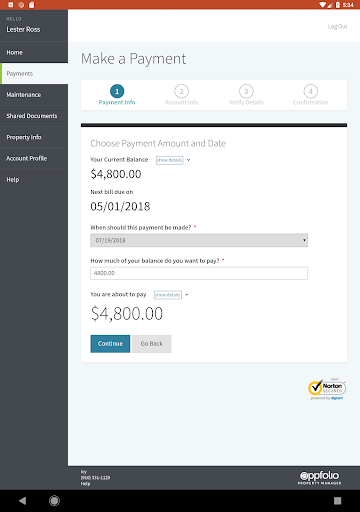 Online Portal by AppFolio screenshot
