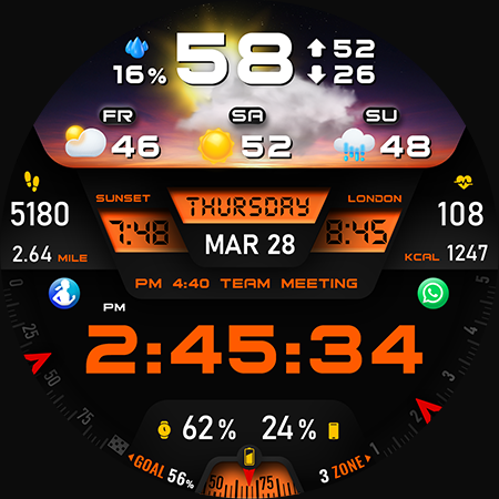 PER27 Digital Watch Face screenshot