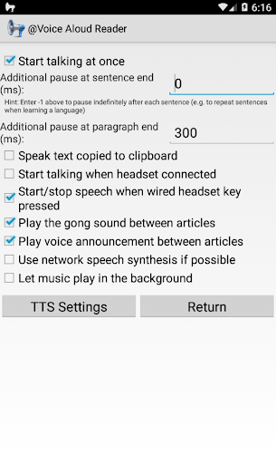 @Voice: Text to Speech Reader screenshot
