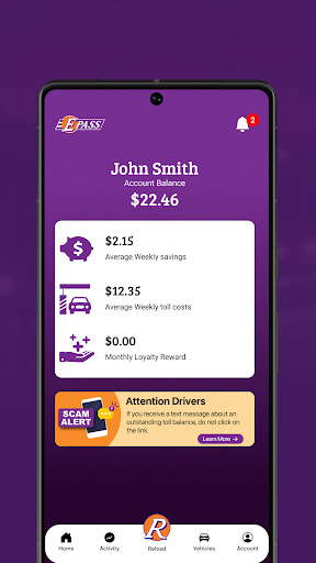 E-PASS Toll App screenshot