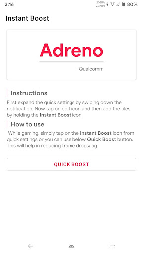 Instant Boost : Addon screenshot