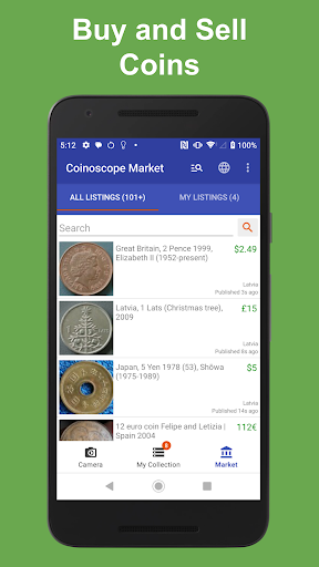 Coinoscope: Coin identifier screenshot