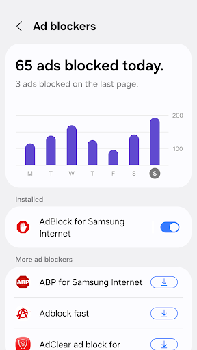 Samsung Browser screenshot