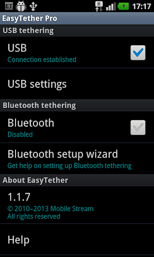 EasyTether Pro screenshot