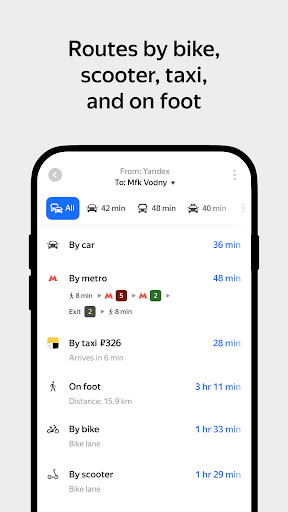 Yandex Maps and Navigator screenshot