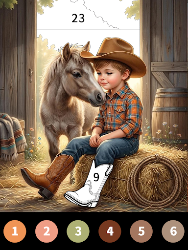 Wild West Color by Number Book screenshot