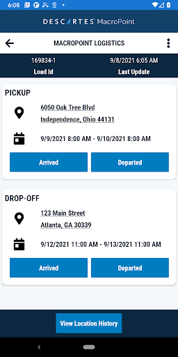 MacroPoint for Truckers screenshot