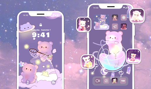 Glitter Wallpaper: Theme, Icon screenshot