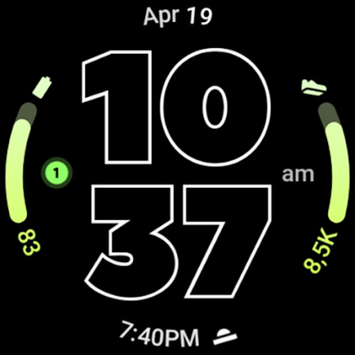Outlined Watch Face screenshot