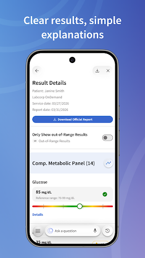 MyLabcorp screenshot