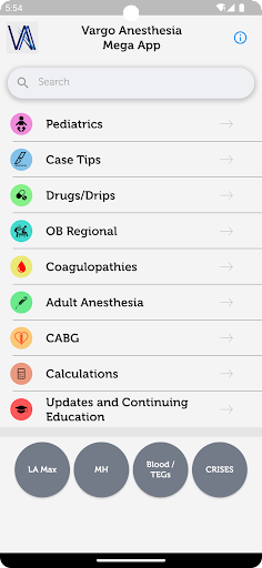 Vargo Anesthesia Mega App screenshot