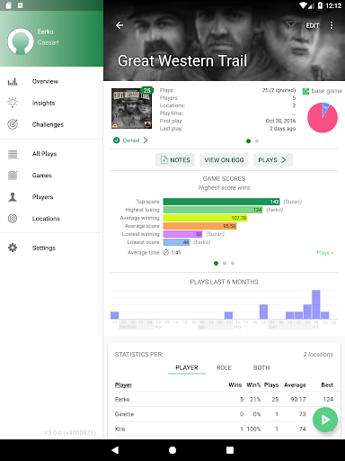 Board Game Stats screenshot