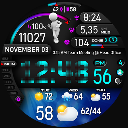 PER23 Digital Watch Face screenshot
