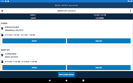 MacroPoint for Truckers screenshot
