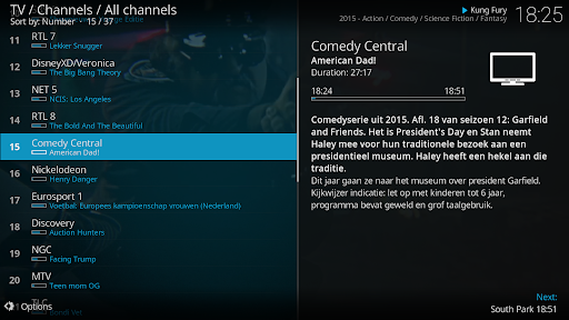 Kodi screenshot