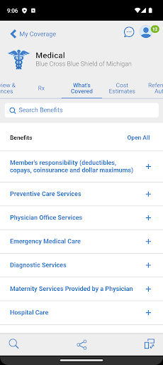 BCBSM screenshot
