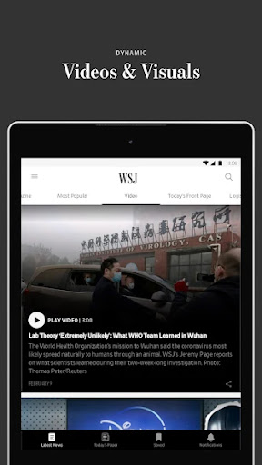 The Wall Street Journal. News screenshot