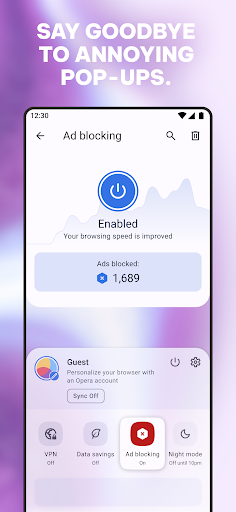 Opera: Private Web Browser screenshot