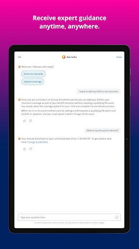 MyChoice Benefits screenshot