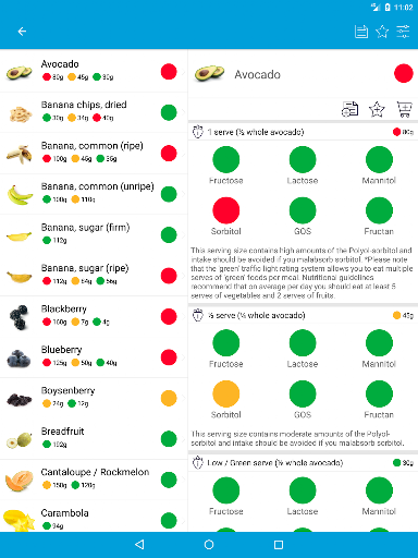 Monash University FODMAP diet screenshot