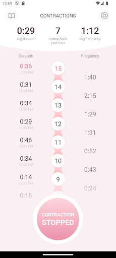 Contraction Timer & Counter 9m screenshot